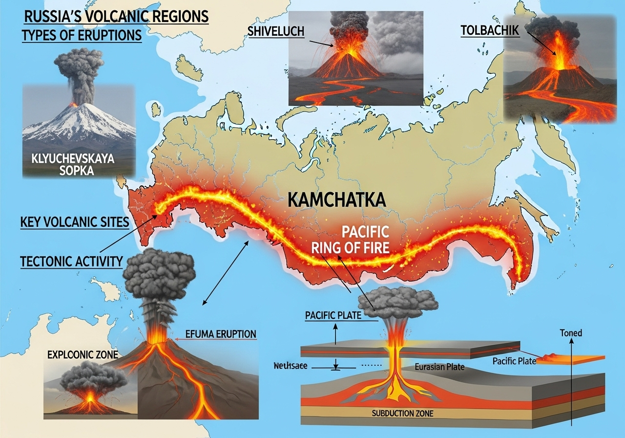 Russian Volcano Eruption Understanding Its Causes, Impact, and Future Projections 2025